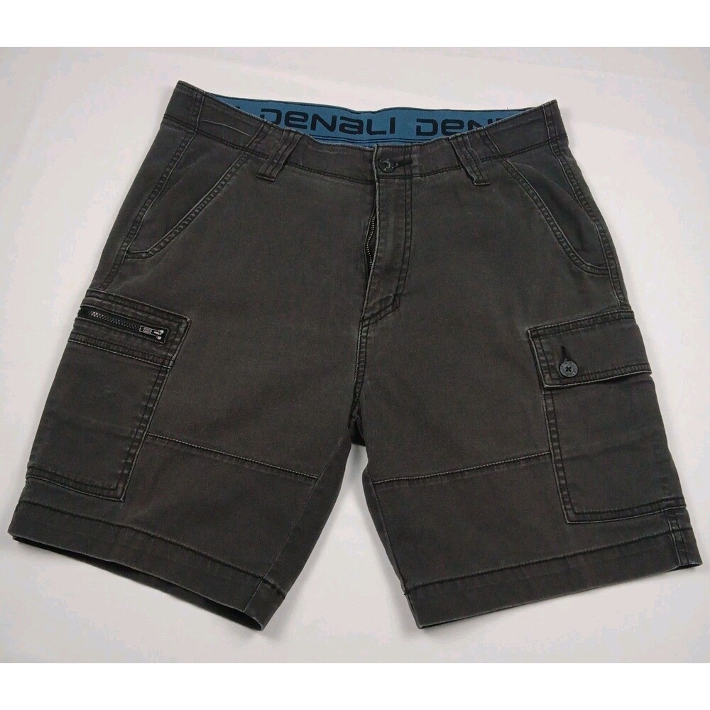Denali Mens Size 32 Charcoal Gray Outdoor Cargo Shorts Stretch Hiking
